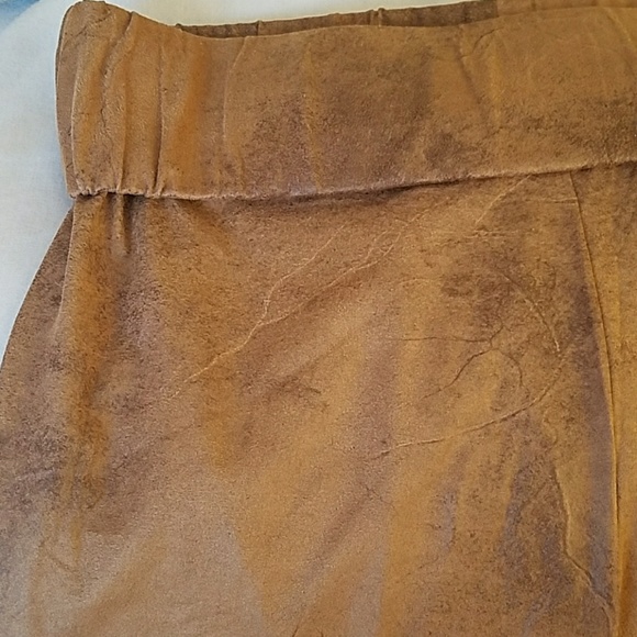 Feux Brown Leather Leggings - Picture 3 of 5